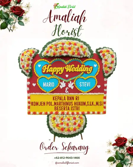 Papan Bunga Pernikahan Puraseda